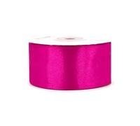 Rouleau de ruban de satin Creativery - 25 m de long et 38 mm de large - Ruban décoratif - Décoration, mariage, baptême, anniversaire Fuchsia Orchidee 183d