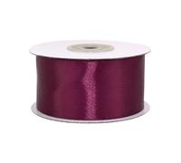 Rouleau de ruban de satin Creativery - 25 m de long et 38 mm de large - Ruban décoratif - Décoration, mariage, baptême, anniversaire Dunkel Bordeaux 275