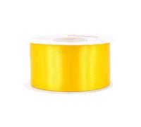 Rouleau de ruban de satin Creativery - 25 m de long et 38 mm de large - Ruban décoratif - Décoration, mariage, baptême, anniversaire Gelb 645
