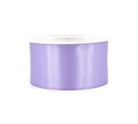 Rouleau de ruban de satin Creativery - 25 m de long et 38 mm de large - Ruban décoratif - Décoration, mariage, baptême, anniversaire Flieder 462h