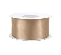 Rouleau de ruban de satin Creativery - 25 m de long et 38 mm de large - Ruban décoratif - Décoration, mariage, baptême, anniversaire Hell Braun 846