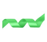 Rouleau de ruban de satin vert classique de 25 m - 100 % polyester pour emballage cadeau, couture, fabrication de cartes et décorations - Finition lisse double face - Idéal pour les projets de