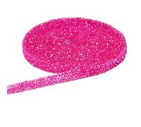 Rouleau de ruban de strass thermocollants en résine pour loisirs créatifs, décorations d'événements (4,6 m, rose AB)