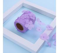 Rouleau de ruban de tulle 6 cm x 9 m en maille pour loisirs créatifs, emballage artisanal, ruban décoratif en polyester pour fête, vêtements de poupée et décoration de scène (violet foncé)