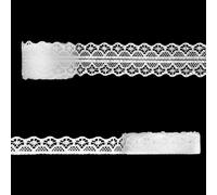 Rouleau de ruban en dentelle à motif vintage de 45,2 m de long et 27,4 m de long pour emballage cadeau, artisanat, fleur, couture, décoration de fête