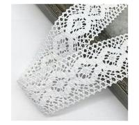 Rouleau de ruban en dentelle brodée, Ruban de dentelle en coton crocheté for applique de mariage, 2 yards, multicolore, soluble dans l'eau, 10 mm/50 mm(08)