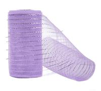 Rouleau de ruban en maille PP, 15,2 cm x 9,1 m, matériau de guirlande de Noël pour la fabrication de couronnes, rouleau de tulle décoratif, filet flexible pour décoration de fête festive (AB)