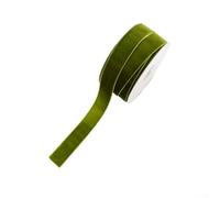 Rouleau de ruban en velours de 10 m pour décoration de couronne de sapin de Noël, travaux manuels, emballages et nœuds (2,5 cm, vert clair)