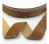 Rouleau de ruban en velours, Ruban en velours pailleté sans élastique, à une seule face, for serre-tête, pinces, nœud, multicolore, 6-38 mm(21,10mm(5yards))