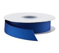 Rouleau de ruban gros-grain double face pour emballages cadeaux, couture, décorations de fête, événements, mariage, Noël, travaux manuels, nœuds, bouquets, gâteaux - Plusieurs couleurs (20 mm, bleu