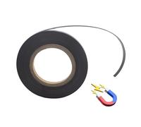 Rouleau de Ruban Magnétique 10 mm x 10 m, Surface Effaçable à Sec pour Tableau Blanc & Bandes Séparatrices, Pour Bureau, Salle de t Art (Noir)