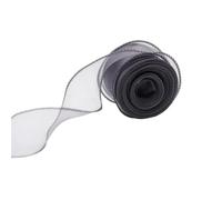 Rouleau de ruban Organza en queue de poisson, 3 pièces, 40mm, 10 mètres/rouleau, for emballage de gâteau, décoration de fête de mariage, Bouquet, couronne, fournitures de couture(B-Grey)