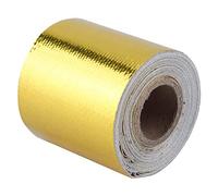 Rouleau de ruban réfléchissant la chaleur auto-adhésif de barrière thermique à dos adhésif 5 m * 5 cm ruban de bouclier thermique en feuille d'aluminium(d'or)+par chaleur or moteur par chaleur or mot