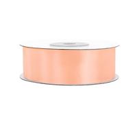 Rouleau de Satin 25 m 25 mm Unilatéral Abricot 714 - Ruban Décoratif pour Mariage, Baptême et Cadeau