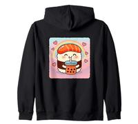Rouleau de Sushi Bubble Tea Lover Cute Anime Kawaii Rainbow Sweat à Capuche