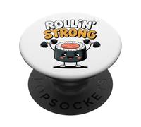 Rouleau de sushis Mignon pour s'entraîner avec des haltères PopSockets PopGrip Adhésif