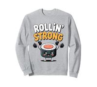 Rouleau de sushis Mignon pour s'entraîner avec des haltères Sweatshirt