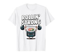 Rouleau de sushis Mignon pour s'entraîner avec des haltères T-Shirt