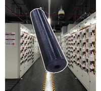 Rouleau de tapis de sécurité résistant aux chocs électriques, en caoutchouc noir, antidérapant, imperméable, pour l'intérieur et l'extérieur, facile à découper, 3 m x 1 m x 3 mm