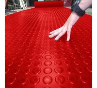 Rouleau de tapis de sol de garage en caoutchouc texturé à texture adhérente, facile à nettoyer, 0,6 m, 2,1 m, 3,4 m, 4,6 m