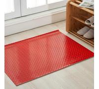 Rouleau de tapis de sol en caoutchouc antidérapant de 1.6 mm Étanche Facile à Nettoyer pour garageétablibateaucuisine(Color:Red,Size:200x450cm,Thickness:1.6mm)
