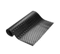 Rouleau de tapis de sol en caoutchouc | Multicolore, longueurs multiples de 1,5 m, scénario d'utilisation : protection du sol de garage, atelier, maison. (noir