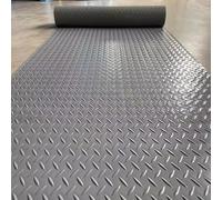 Rouleau de tapis de sol en caoutchouc | Multicolore, longueurs multiples de 1,5 m, scénario d'utilisation : protection du sol de garage, atelier, maison. (Gris