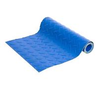 Rouleau de tapis en caoutchouc robuste | Revêtement de sol antidérapant et imperméable pour garage, salle de sport et camionnettes | Motif diamant plaque à damier, 1 m x 2 m