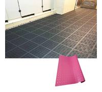 Rouleau de Tapis en Caoutchouc, Tapis de Garage en Caoutchouc SBR à Texture Diamant Multicolore, Plusieurs Tailles(Pink,2mm 1.5x1m)
