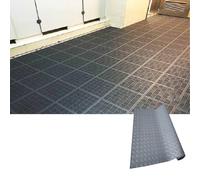 Rouleau de Tapis en Caoutchouc, Tapis de Garage en Caoutchouc SBR à Texture Diamant Multicolore, Plusieurs Tailles(Grey,1.5mm 1x1m)