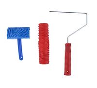 Rouleau de texture en bois de caoutchouc - Outil de moletage pour la maison et le bureau - Décoration unique - Outil de rouleau de peinture léger pour la peinture