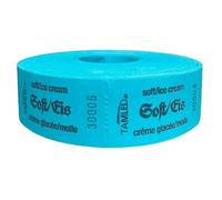 Rouleau de tickets souples en trois langues - 1000 feuilles perforées - Numérotées en continu - Pour les fêtes d'entreprise - Pour fête prénatale, fête des enfants