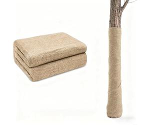 Rouleau de tissu de protection contre le gel en toile de jute - 102 cm x 3,05 m, tissage grossier naturel non traité pour anti-gel des plantes, couverture végétale (1 x 5 m)