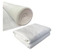 Rouleau de tissu d'ombrage blanc à 75 % anti-UV - Clôture d'intimité en maille pour protection solaire extérieure - Disponible en plusieurs longueurs (5 à 50 m)