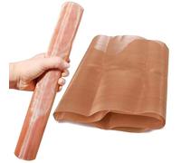Rouleau de tissu en fil de cuivre pur 40 mailles de qualité supérieure pour mise à la terre, filtre dense, artisanat tissé et protection de fenêtre (0,5 x)