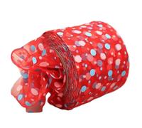 Rouleau de tissu en tulle, Tulle polyester, lot de 2 pièces de 6 cm x 25 yards, multicolore(Red)