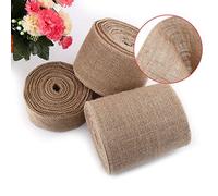 Rouleau de toile de jute, longueur :10 m, largeurs disponibles : 5, 10 et 15 cm, vintage, chemin de table, pour bricolage, artisanat, mariage, décoration de maison, 10 cm