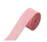 rouleau de toile de jute Rouleau de ruban en toile jute naturelle 10 m for décorations colorées, mariage rustiques vintage pour les loisirs créatifs(Pink)