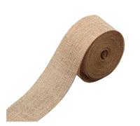 rouleau de toile de jute Rouleau de ruban en toile jute naturelle 10 m for décorations colorées, mariage rustiques vintage pour les loisirs créatifs(Khaki)