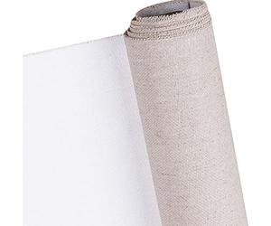 Rouleau de toile de lin professionnelle pour peinture - 5 m x 68 cm - Toile vierge apprêtée pour acrylique et fournitures d'art à l'huile - Idéal pour les artistes et les projets artistiques