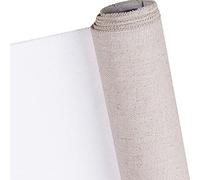 Rouleau de toile de lin professionnelle pour peinture - Toile vierge apprêtée pour peinture acrylique et peinture à l'huile - 5 m de long et 58 cm de large - Fournitures d'art idéales pour les