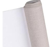 Rouleau de toile vierge professionnelle de 5 m de large, 88 cm de large, fournitures artistiques pour peinture acrylique et peinture à l'huile, idéal pour les artistes, mélange de lin, parfait pour la