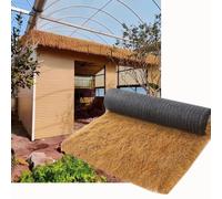 Rouleau de toit de chaume artificiel, panneau de roseaux léger découpable pour tonnelle et terrasse, 1 x 3 m