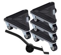 Rouleau de Transport Meuble Kit de Deplace Meuble Charge 4 roulettes de Meubles et 1 Lève-Charge Rotatif à 360° Soulever Meuble Lourd