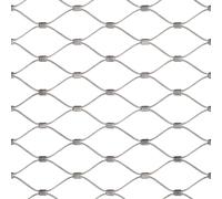 Rouleau de Treillis métallique en Acier, Clôture de Jardin barrière Animale Balcon Taille argentée Maille câble métallique d'acier Inoxydable(0.8m x 2m)