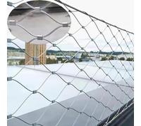 Rouleau de Treillis métallique en Acier, Corde en Acier Inoxydable 304 de 10 cm, Maille argentée, Plusieurs Tailles(1.2m x 5m)