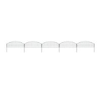Rouleau de Treillis métallique en Acier, Ensemble de clôture Jardin à Arc inférieur, 5 pièces, Fil d'acier Enduit Poudre 775x(525-640) mm(773 x (140-260) mm (W x H))