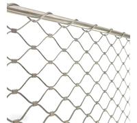 Rouleau de Treillis métallique en Acier, Filet de Corde en Acier Inoxydable 304, Fil argenté 1.5mm, Maille 5cm(200x1100cm)