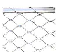 Rouleau de Treillis métallique en Acier, Filet de Corde en Acier Inoxydable argenté, Plusieurs Tailles, Maille 10cm, 2mm(180x180cm)