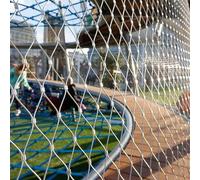 Rouleau de Treillis métallique en Acier, Maille de câble métallique en Acier Inoxydable 304, Argent, Plusieurs Tailles, clôture Poulet Balcon, barrière for Animaux Compagnie(1m x 3m)